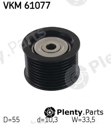 SKF VKM61077 — Deflection/Guide Pulley, V-ribbed belt