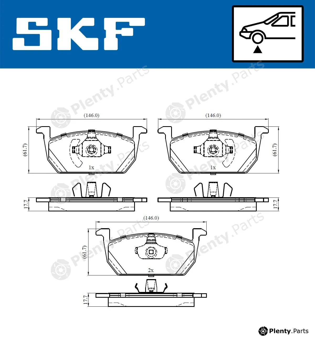 SKF VKBP80541 — Brake Pad Set, disc brake