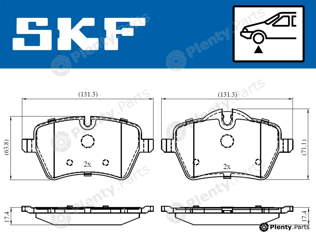 SKF VKBP80118 — Brake Pad Set, disc brake