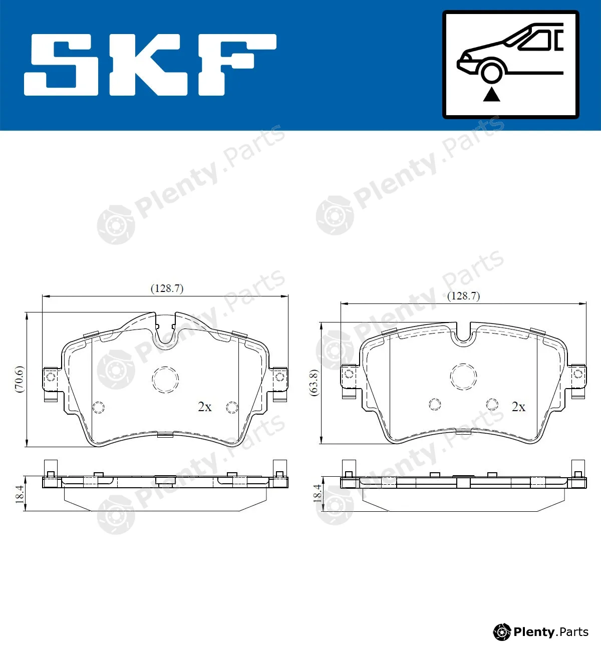 SKF VKBP80153 — Brake Pad Set, disc brake