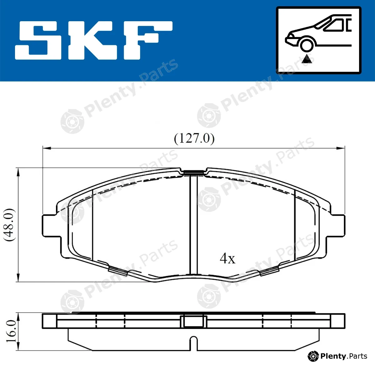 SKF VKBP80532 — Brake Pad Set, disc brake