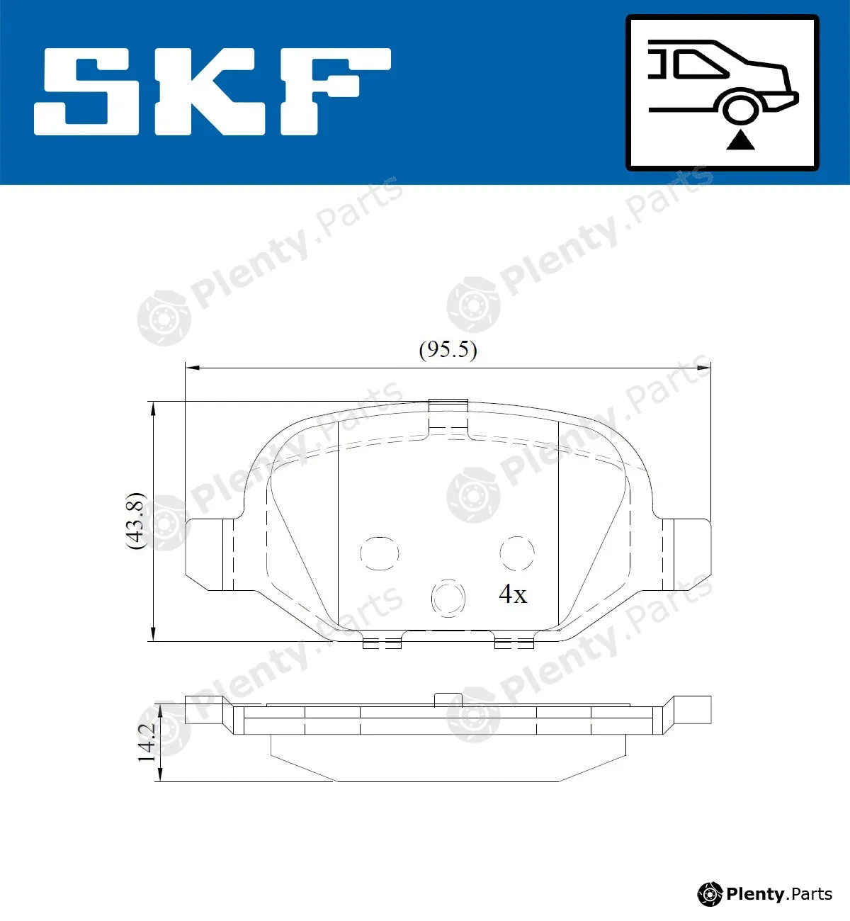 SKF VKBP90414 — Brake Pad Set, disc brake