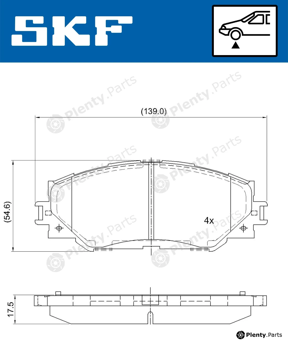 SKF VKBP80579 — Brake Pad Set, disc brake