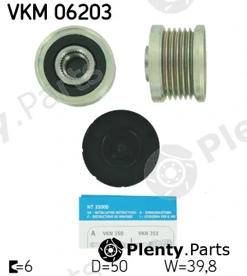 SKF VKM06203 — Alternator Freewheel Clutch