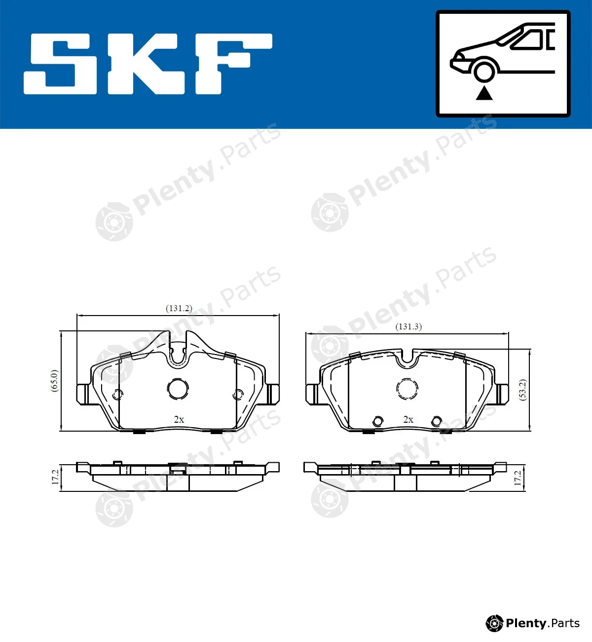 SKF VKBP80093 — Brake Pad Set, disc brake