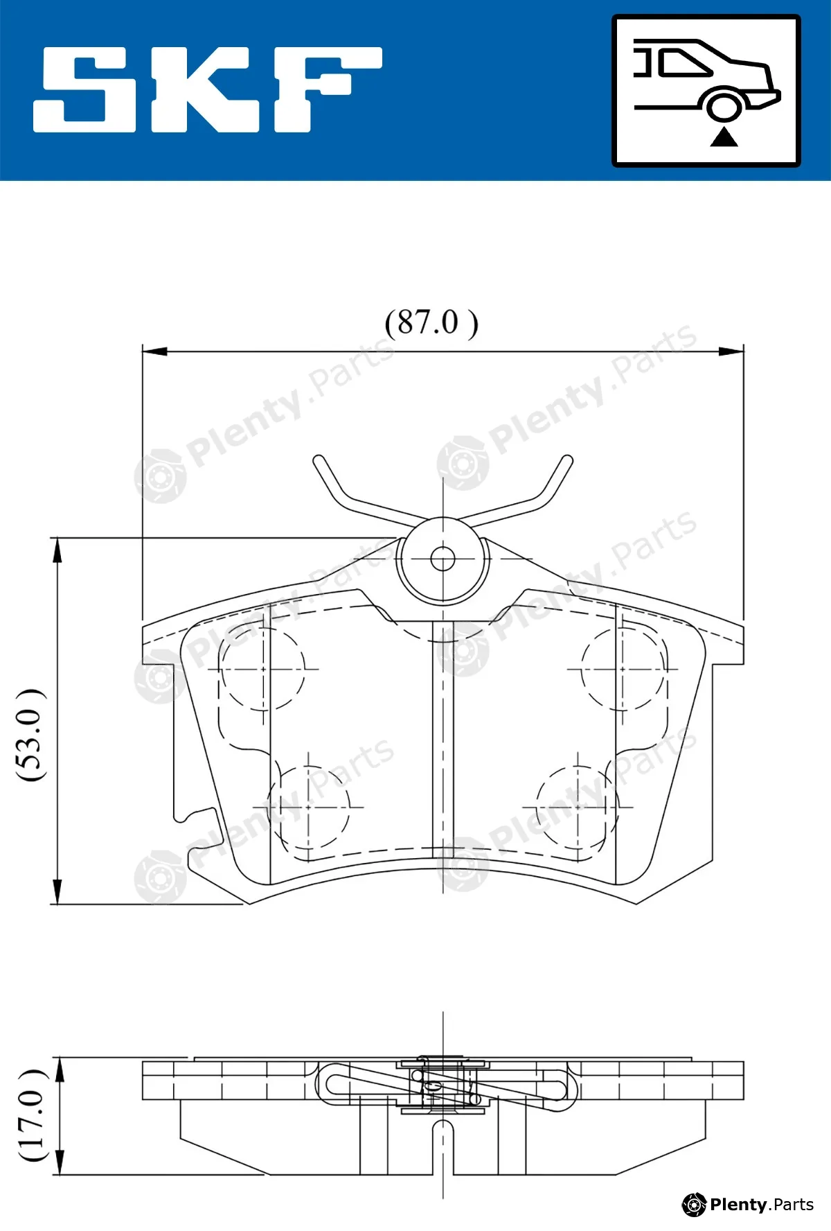 SKF VKBP90440E — Brake Pad Set, disc brake