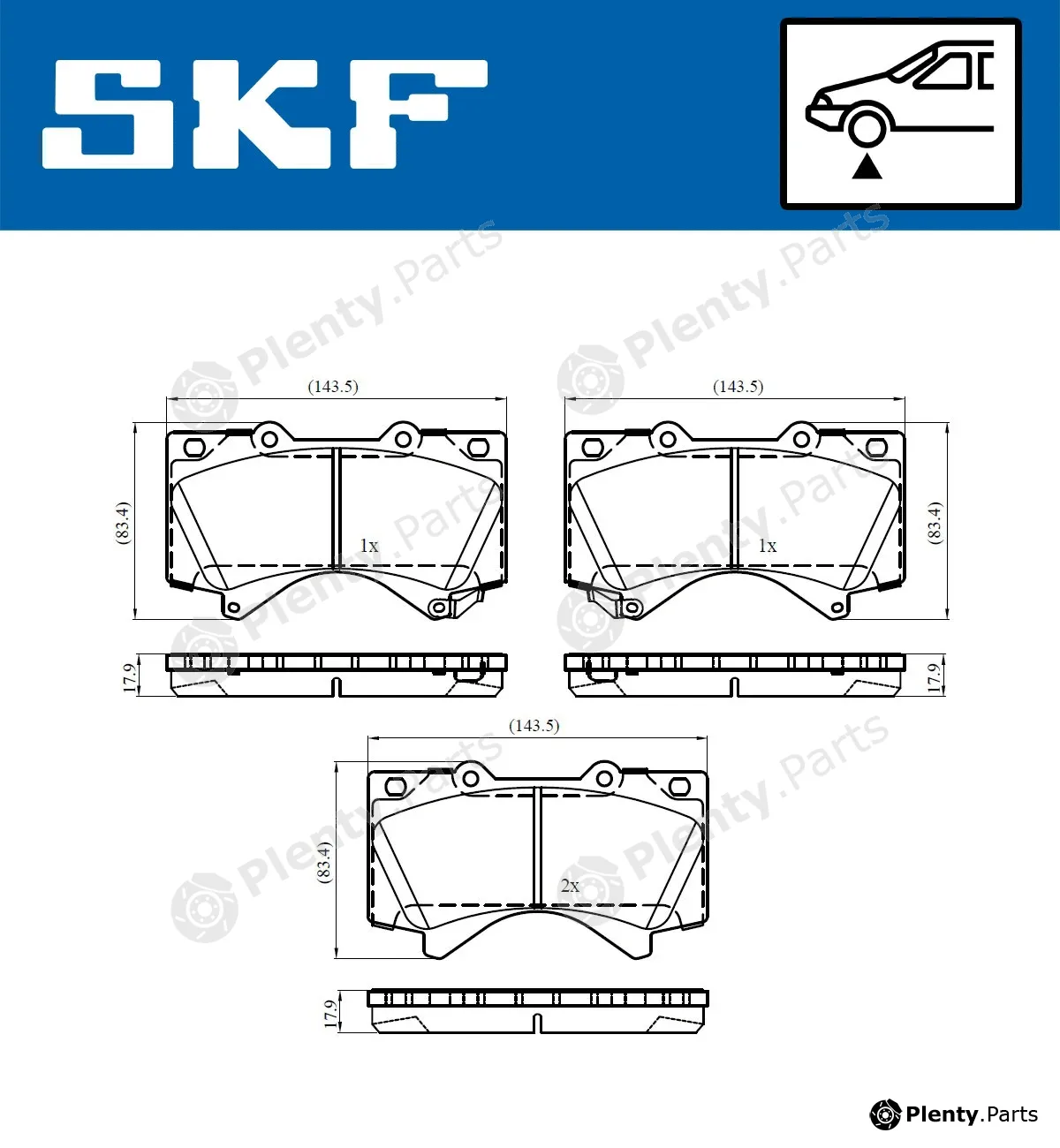 SKF VKBP80635A — Brake Pad Set, disc brake