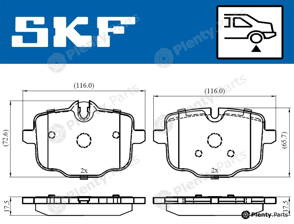 SKF VKBP90366 — Brake Pad Set, disc brake