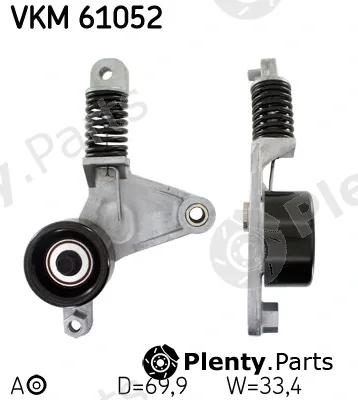 SKF VKM61052 — Tensioner Pulley, V-ribbed belt