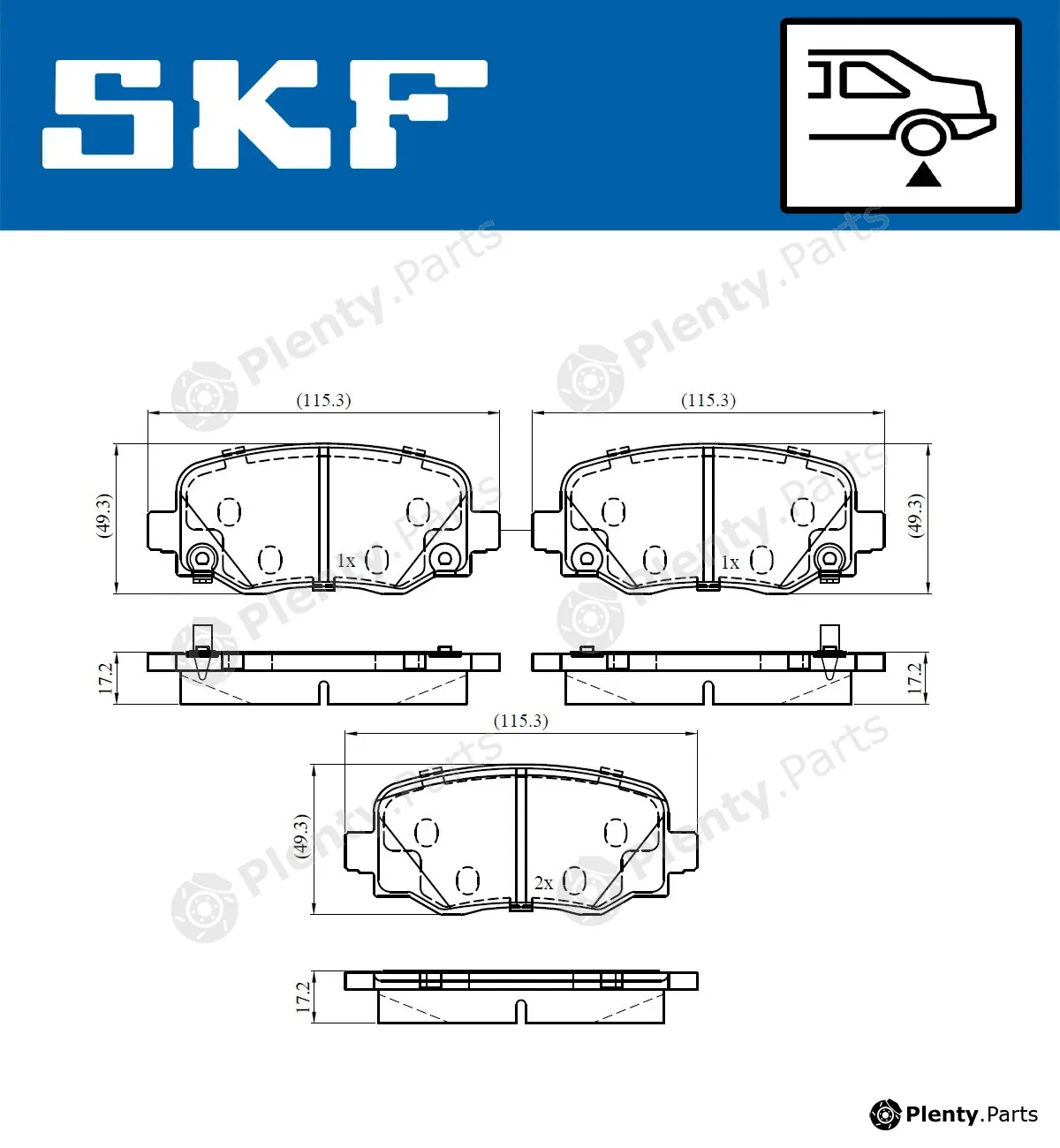 SKF VKBP90569A — Brake Pad Set, disc brake
