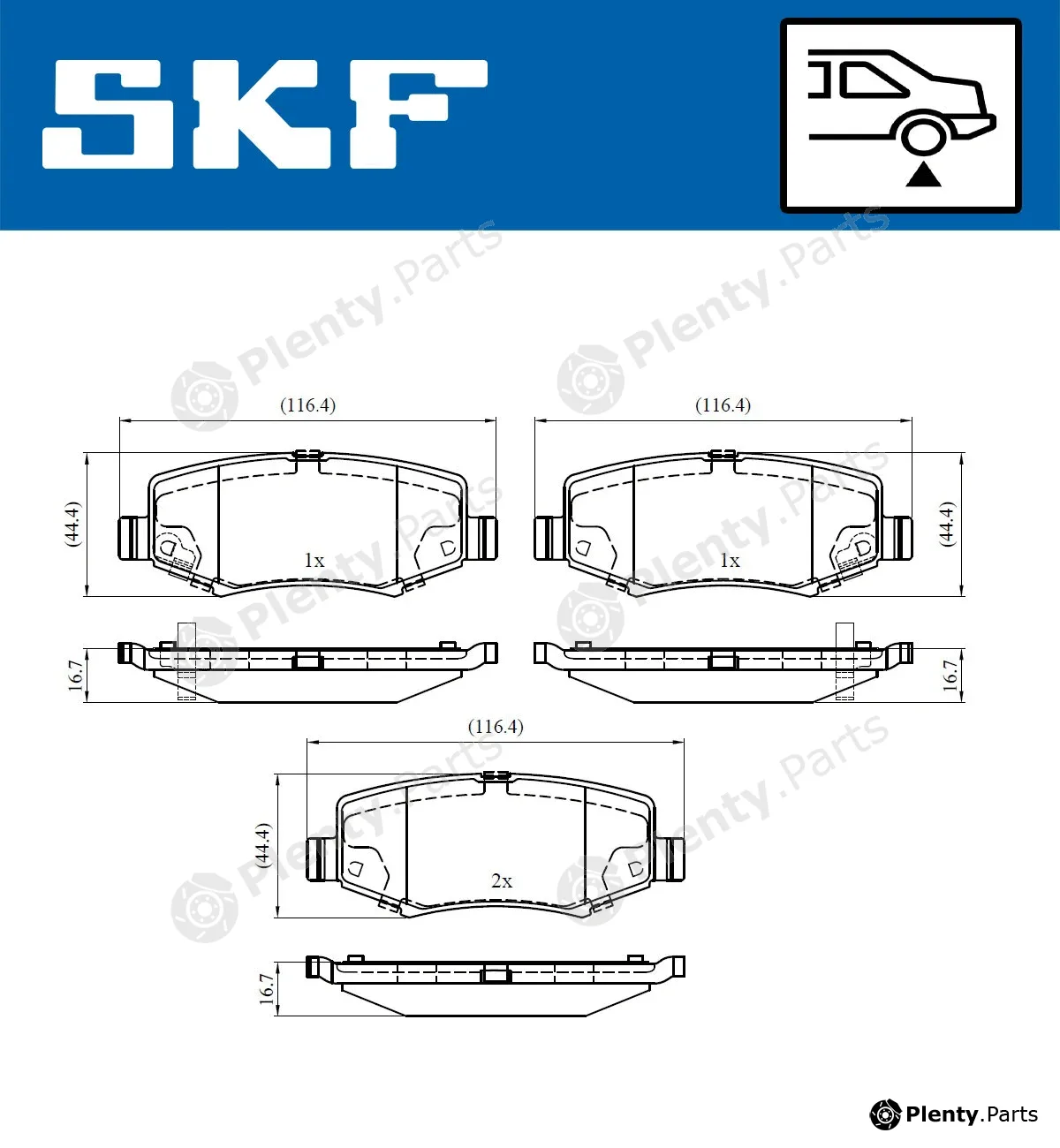 SKF VKBP90374A — Brake Pad Set, disc brake