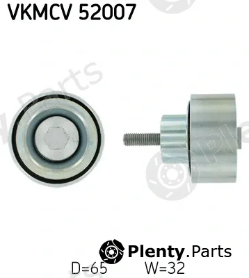 SKF VKMCV52007 — Deflection/Guide Pulley, V-ribbed belt