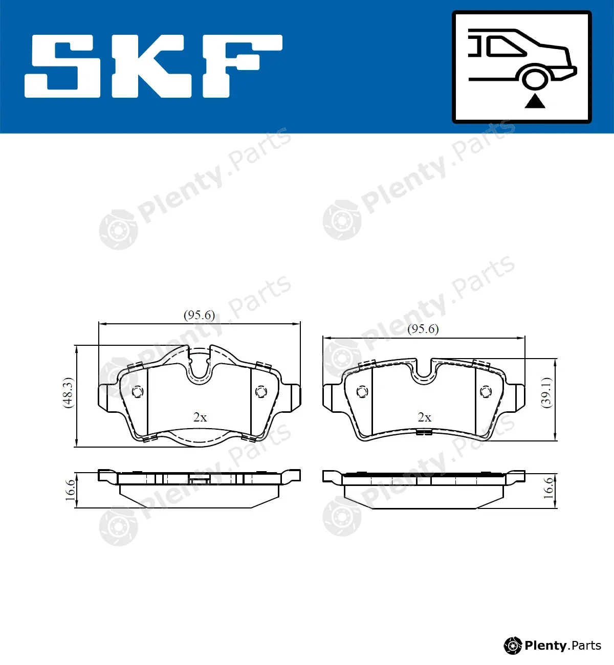 SKF VKBP90068 — Brake Pad Set, disc brake