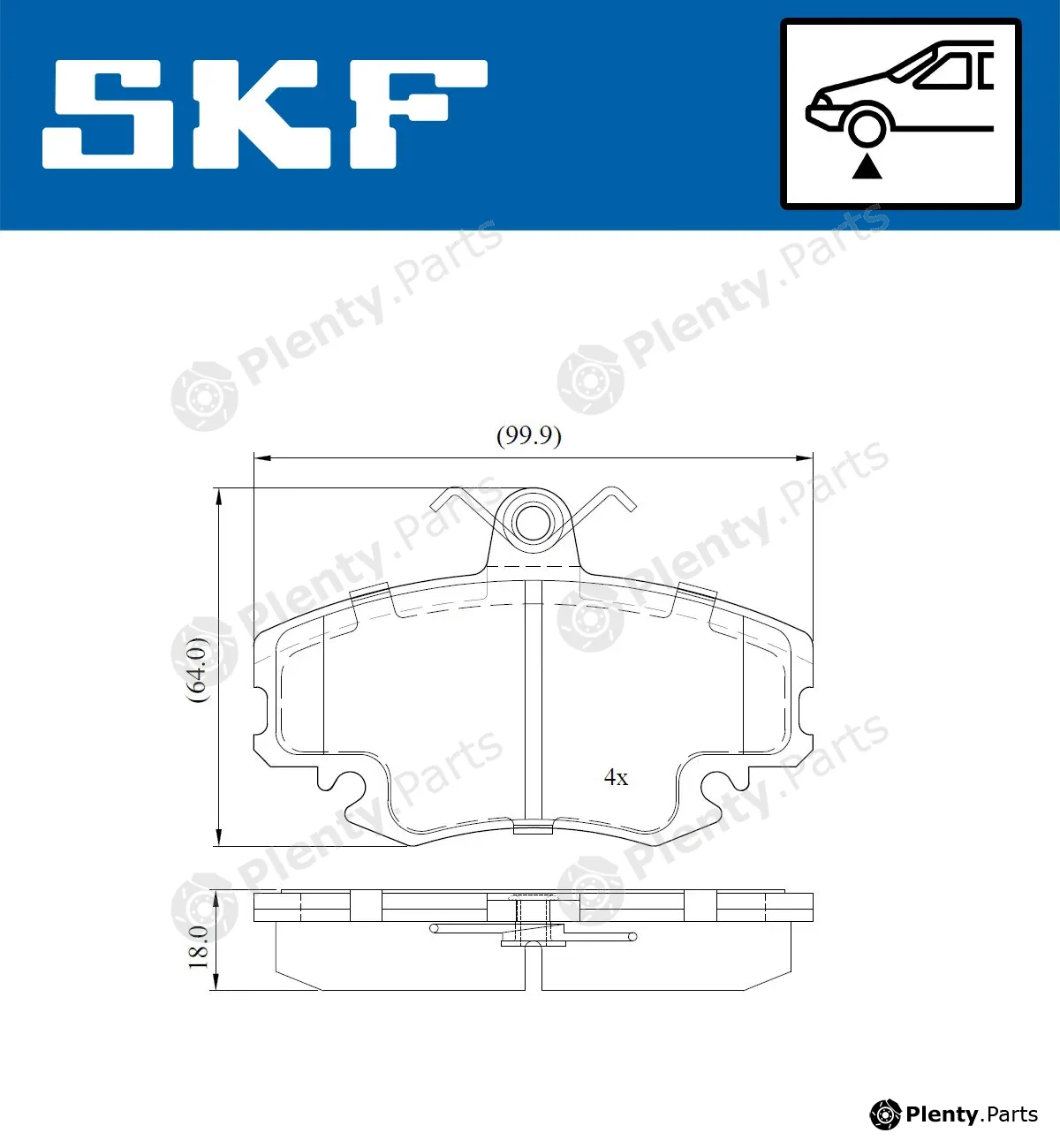 SKF VKBP80092E — Brake Pad Set, disc brake
