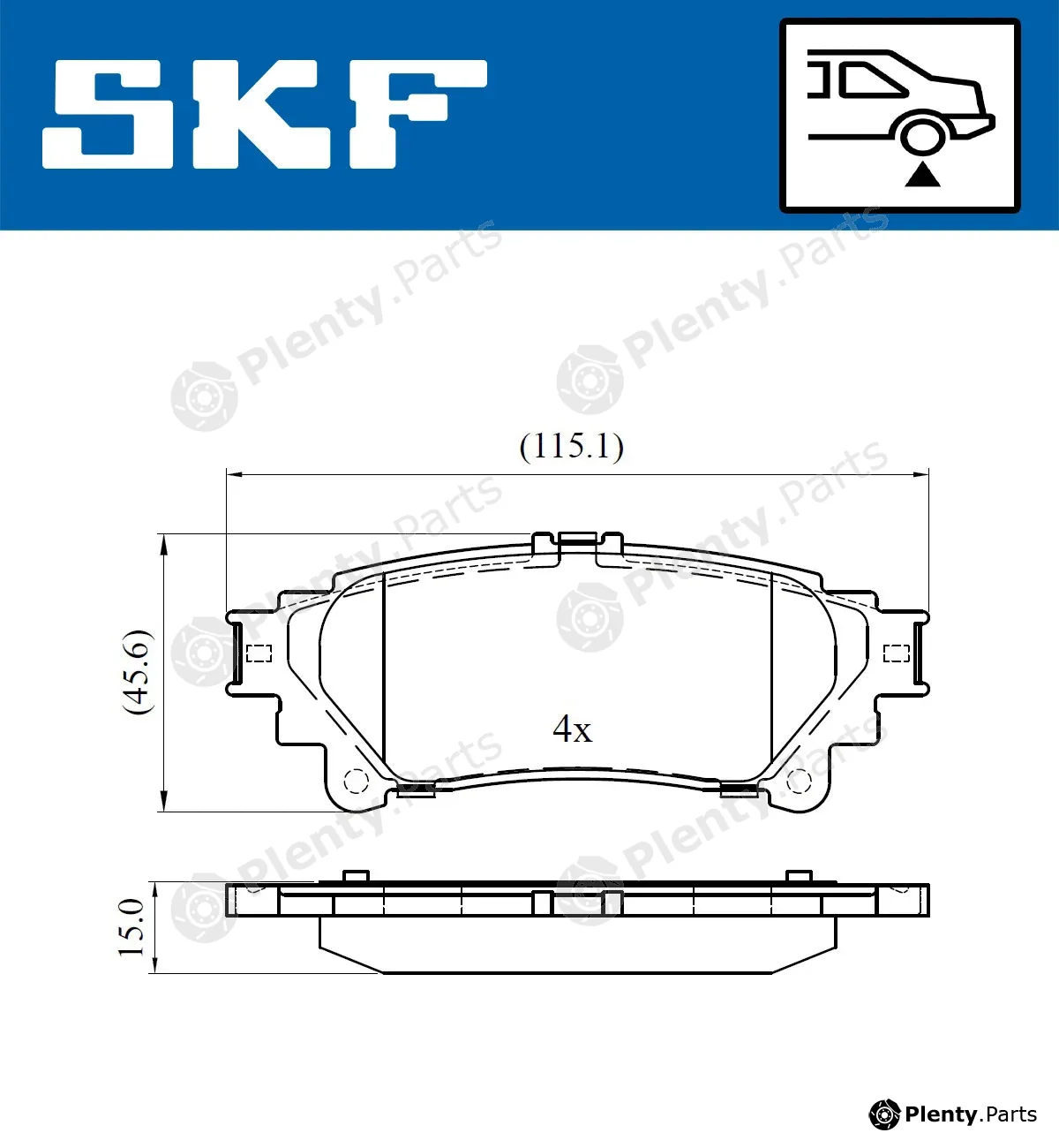 SKF VKBP90604 — Brake Pad Set, disc brake