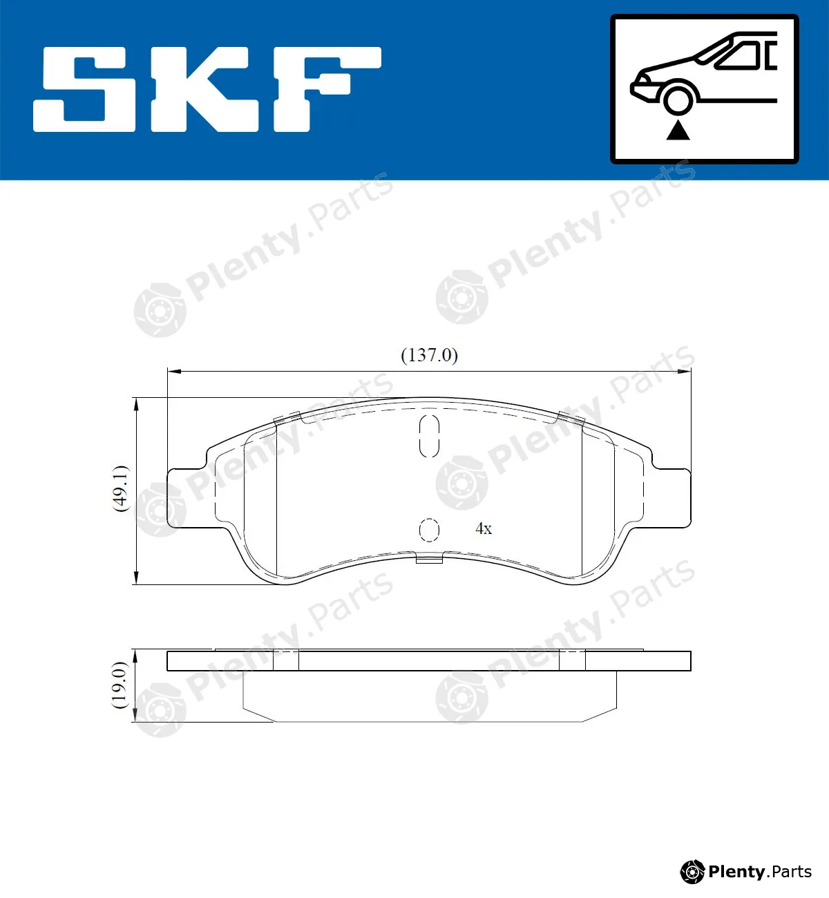 SKF VKBP80002 — Brake Pad Set, disc brake