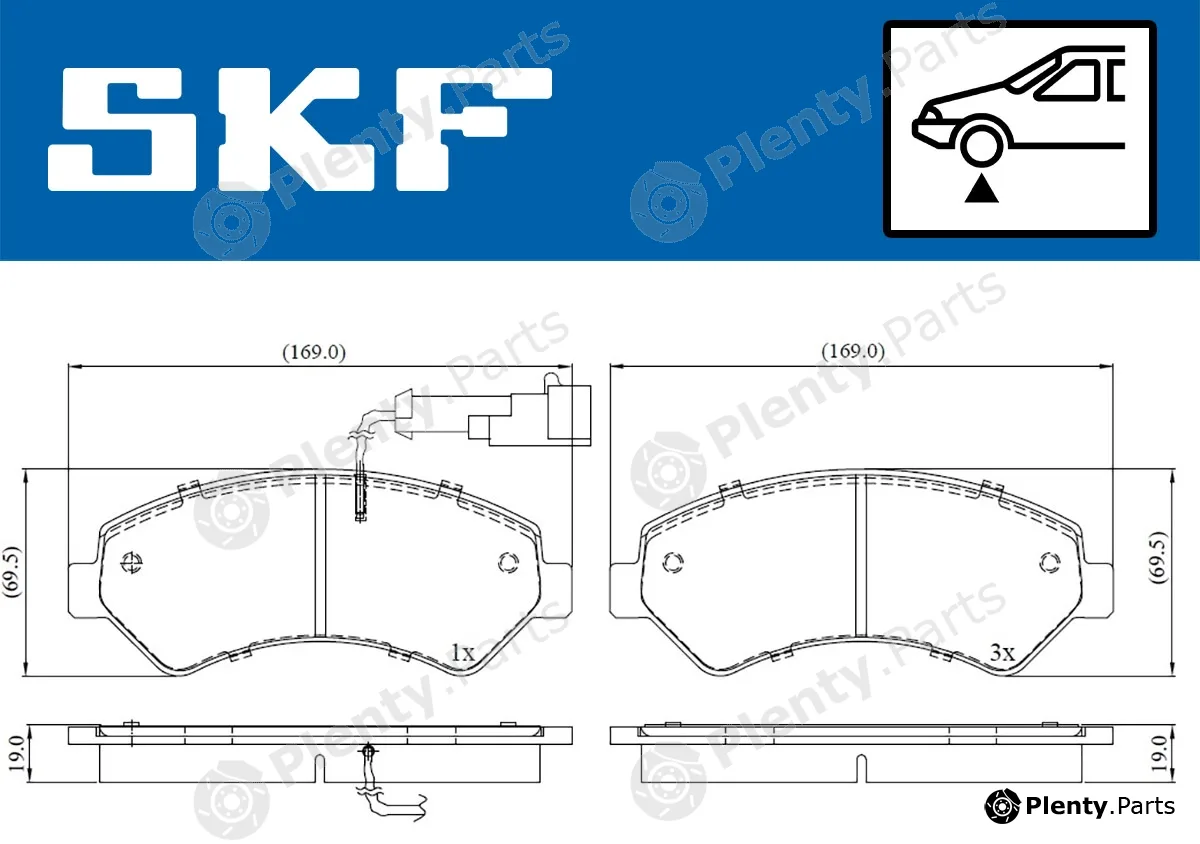 SKF VKBP80210E — Brake Pad Set, disc brake