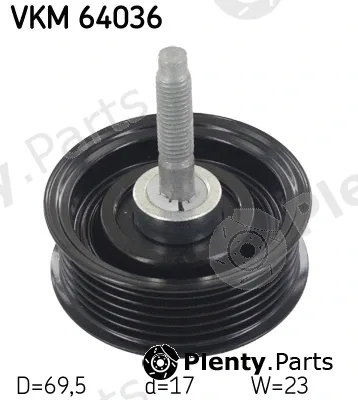 SKF VKM64036 — Deflection/Guide Pulley, V-ribbed belt