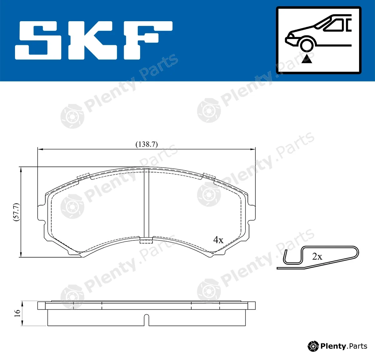 SKF VKBP80252A — Brake Pad Set, disc brake