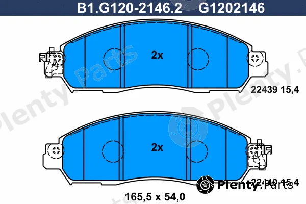 Galfer B1.G120-2146.2 — Brake Pad Set, disc brake