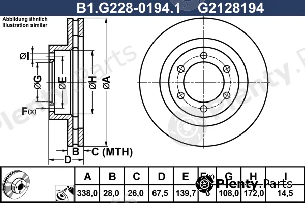 Galfer B1.G228-0194.1 — Brake Disc
