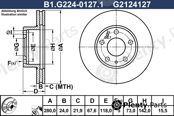 Galfer B1.G224-0127.1 — Brake Disc