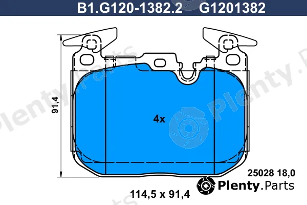 Galfer B1.G120-1382.2 — Brake Pad Set, disc brake