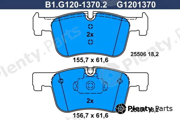 Galfer B1.G120-1370.2 — Brake Pad Set, disc brake