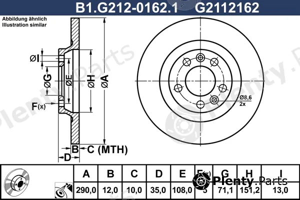 Galfer B1.G212-0162.1 — Brake Disc