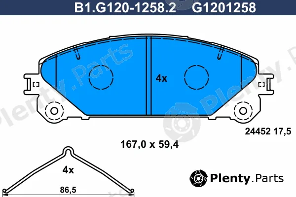 Galfer B1.G120-1258.2 — Brake Pad Set, disc brake