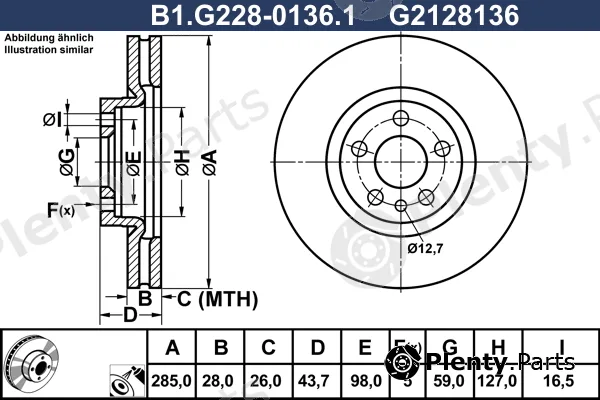 Galfer B1.G228-0136.1 — Brake Disc