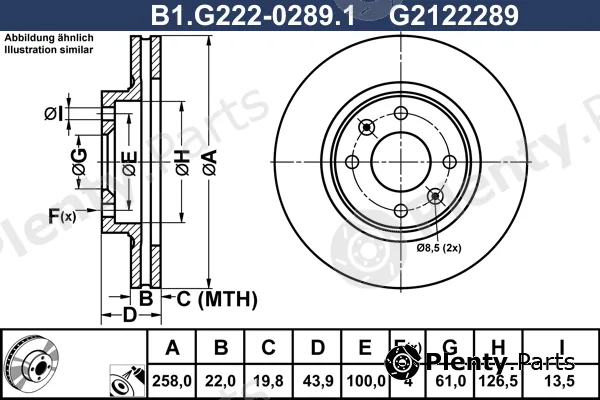 Galfer B1.G222-0289.1 — Brake Disc