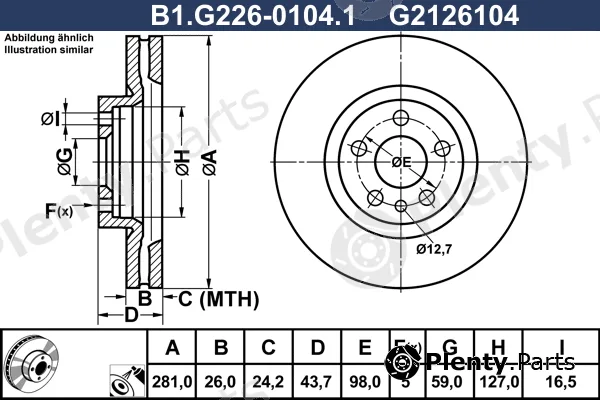Galfer B1.G226-0104.1 — Brake Disc