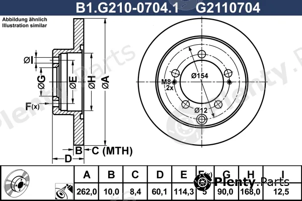 Galfer B1.G210-0704.1 — Brake Disc