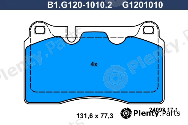 Galfer B1.G120-1010.2 — Brake Pad Set, disc brake