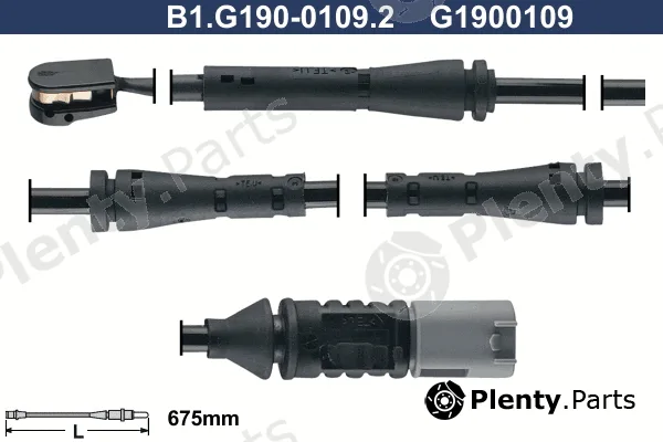 Galfer B1.G190-0109.2 — Warning Contact, brake pad wear