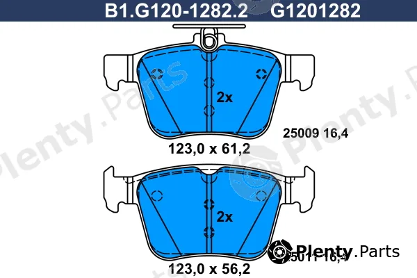 Galfer B1.G120-1282.2 — Brake Pad Set, disc brake
