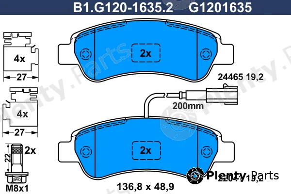 Galfer B1.G120-1635.2 — Brake Pad Set, disc brake