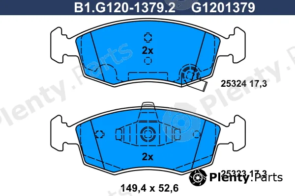 Galfer B1.G120-1379.2 — Brake Pad Set, disc brake
