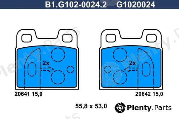 Galfer B1.G102-0024.2 — Brake Pad Set, disc brake