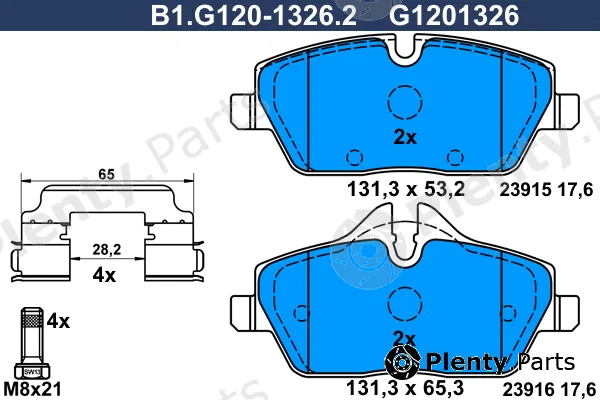 Galfer B1.G120-1326.2 — Brake Pad Set, disc brake