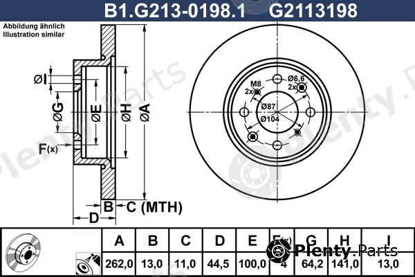 Galfer B1.G213-0198.1 — Brake Disc