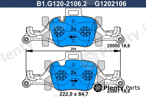 Galfer B1.G120-2106.2 — Brake Pad Set, disc brake