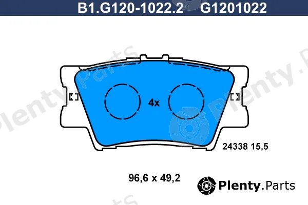 Galfer B1.G120-1022.2 — Brake Pad Set, disc brake