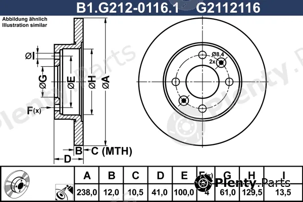 Galfer B1.G212-0116.1 — Brake Disc