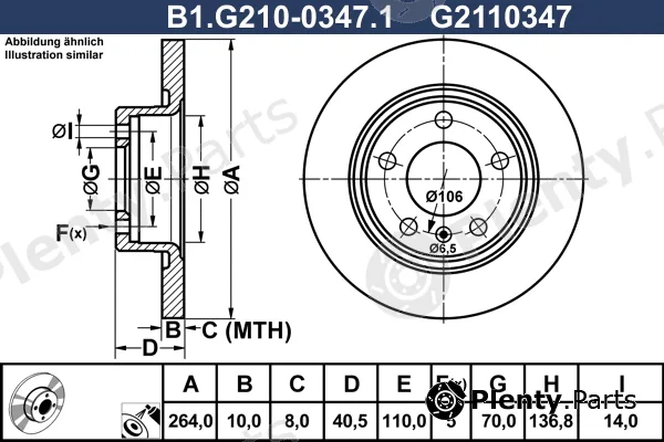 Galfer B1.G210-0347.1 — Brake Disc