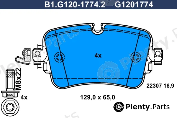 Galfer B1.G120-1774.2 — Brake Pad Set, disc brake