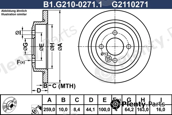 Galfer B1.G210-0271.1 — Brake Disc