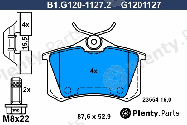 Galfer B1.G120-1127.2 — Brake Pad Set, disc brake