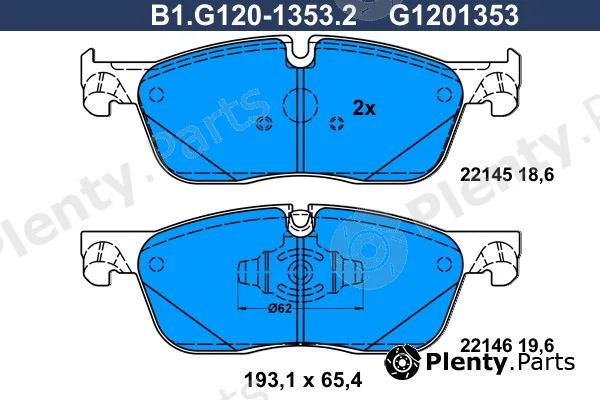 Galfer B1.G120-1353.2 — Brake Pad Set, disc brake